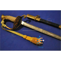 Nœud de cérémonie en cuir et coton doré métallisé, accessoires uniformes de luxe de haute qualité pour parades britanniques, africaines et autrichiennes