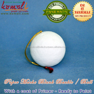 Boule de décoration de noël vierge inachevée, décorations artisanales de noël - Product Image 5