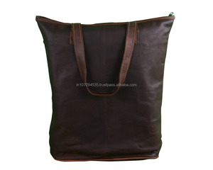 Nueva moda para mujer, bolso marrón oscuro, bolso de cuero genuino, bolsos de compras de viaje clásicos de gran capacidad para mujer, bolsos de compras - Product Image 3