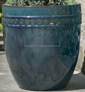 Grand pot rond de cuisine pour l'extérieur, pot émaillé - Product Image 1