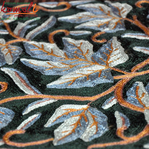 Green Valley ผ้าคลุมเบาะอิงลายปักด้วยมือ,หมอนอินเดีย - Product Image 3