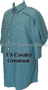 Uniforme de reproducción americano Invierno Manga larga Cuello vuelto 100% Lana Grandes abrigos - Product Image 3