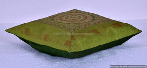 16" Indian Mandala <b>Decorative</b> Silk Brocade Cushion Cover Ethnic Sofa Decor Throw <b>Pillow</b> Cover <b>Pillow</b> Case Throw Pillowcases - Product Image 3