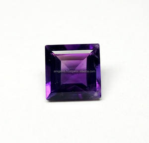 Belle forme carrée de pierre précieuse d'améthyste pour la fabrication de bijoux pierres précieuses d'améthyste à facettes en vrac gemmes d'améthyste semi-précieuses - Product Image 4