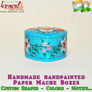 Écologique turquoise en forme de coeur en gros souvenir boîte à bijoux Inde - Product Image 5