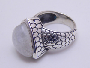 Haute qualité 925 bague de fiançailles en argent Sterling Unique classique pierre de lune naturelle incrustation de pierres précieuses 18K bagues de mode parfaites - Product Image 3