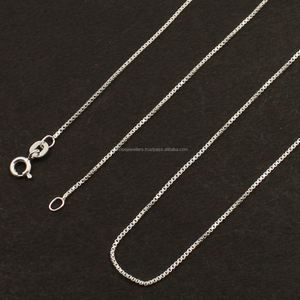 0,90mm 1mm 2mm caja cadena 925 plata esterlina collar de moda 16 "-30" directo de fábrica regalo al por mayor - Product Image 4