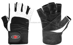 Guantes deportivos de poliéster para levantamiento de pesas, de medio dedo, para gimnasio, Unisex, color rosa, morado y negro - Product Image 3