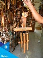 Campanilla de viento de bambú hecha a mano de alta calidad, decoración para el hogar o el jardín asequible bali indonesia