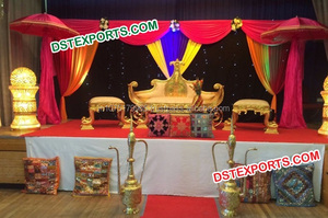 การออกแบบใหม่ล่าสุดจัดงานแต่งงาน Mehandi เวทีแต่งงานที่งดงามอินเดีย Mehandi เวทีตั้งเวทีแต่งงานที่น่าตื่นตาตื่นใจ - Product Image 5