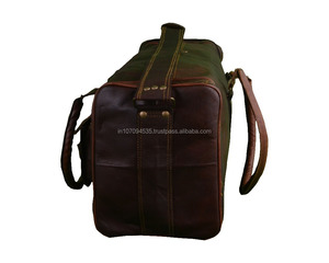 Moda viajeros equipaje Duffel cuero genuino deportes gimnasio bolsas cabina Weekender durante la noche Unisex Crossbody hombro Duffle bolsas - Product Image 5