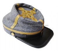 Nuevo Diseño, 100% Lana, Alta Calidad, Ajustable, Transpirable, Gorras Kepis Unisex de Cuero, Reproducción del Estándar Confederado Americano