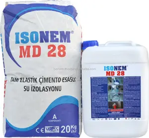 ISONEM MD 28 Materiales de impermeabilización en polvo de 2 partes para áreas húmedas de piscinas de base de sótano-base acrílica cementosa 5 + año - Product Image 1