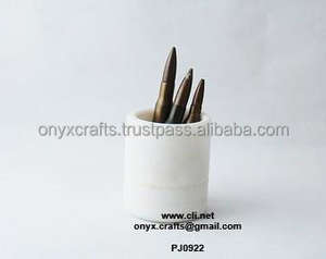 White Marble Pen and Pencil Jar - Product Image 1