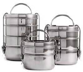 Dos capas de acero inoxidable Tifffin caja de almuerzo - Product Image 4