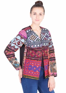Vintage Traditional Banjara Ethnic <b>Women</b> XL Bomber <b>Jacket</b> with Designer Embroidery Decoration - Product Image 4
