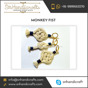 Trendy Economical Price Beautiful Design Cotton Rope Handmade Keychain Supplier - Product Image 1