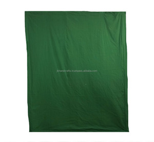 Tapisserie vintage en patchwork de sari, fil métallique brodé, décoration murale, taille Queen - Product Image 2