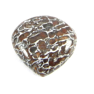 Vente en gros 22mm coeur coupe jaspe dinosaure os Cabochon 3.80 Gms pierre précieuse naturelle pour bijoux IG1219 - Product Image 1