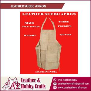 Premium <b>Leather</b> Suede Apron for Work Durable Protective Workshop Apron | OEM Private Label Bulk Supply | Manufacturer India 2026 - Product Image 1
