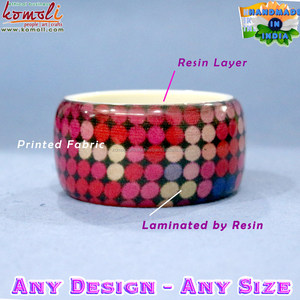 Pulsera de resina con estampado Digital de puntos, joyería laminada, acrílica - Product Image 2