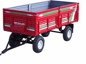 Remolque Agrícola de Doble Eje con Volteo Trasero o Lateral, Frenos Mecánicos, en Venta, Remolque para Tractor de 5 Toneladas, Fabricado en Turquía - Product Image 3