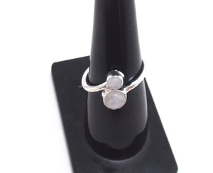 Natural White Rainbow Gemstone Handmade Vintage Sterling <b>Silver</b> <b>Statement</b> Birthstone Oxidized Boho <b>Ring</b> - Product Image 3