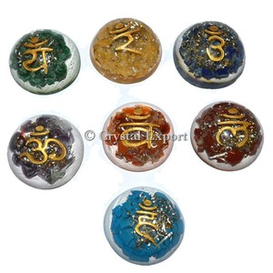Engraved Orgone Dome Chakra Sanskrit <b>Set</b> 7 chakra <b>crystal</b> <b>set</b> Chakra healing <b>crystal</b> stones Natural chakra stones <b>set</b> - Product Image 1