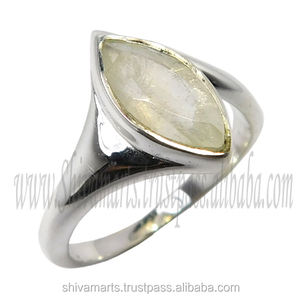 ขายดีแหวน925เงินสเตอร์ลิงสีรุ้งประดับด้วยพลอยมูนสโตนสำหรับงานแต่งงานสุดโรแมนติกหมั้น - Product Image 2