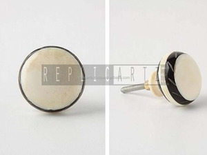 <b>White</b> Round Bone Horn <b>Door</b> <b>Knob</b> for Drawers Kitchen Cabinets Cupboards Furniture Pull Handle Vintage Decorative Cabinet Hardware - Product Image 3