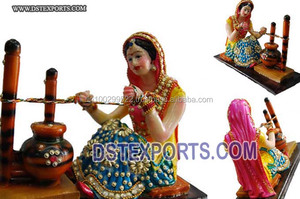 Estatua Musical de Rajasthani, decoración de mesa de boda, estatuas pequeñas, decoración - Product Image 3