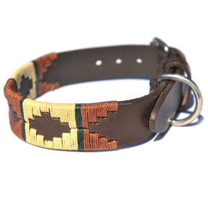 Collier en cuir de luxe à motif solide avec décoration en dentelle personnalisé pour les chiens de taille moyenne et grande vente en gros - Product Image 4