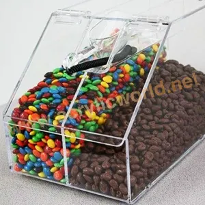 Caja de exhibición de acrílico para caramelos, contenedor de encimera de Lucite