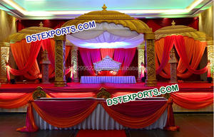 Ensemble de Mandap traditionnel en fibre Jodha Akbar Palace, style Rajwada Haveli, décorations de mariage, fabriqué à la main par des artisans qualifiés au Royaume-Uni - Product Image 6