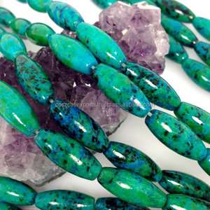 Chrysocolla Azurite ลูกปัดเว้นระยะ,15.5นิ้วลูกปัดอัญมณีทรงหลวมสำหรับทำเครื่องประดับ - Product Image 2