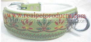 Collier de chien en cuir écologique à motif animal brodé et laisse élégante pour animaux de compagnie par REAL - Product Image 4