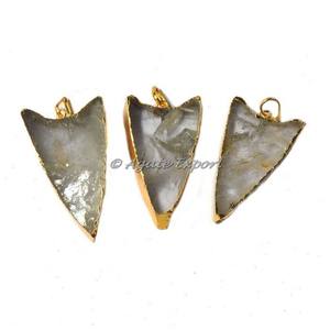 Yakin Forme Cristal Quartz Plaqué Pendentifs - Product Image 1