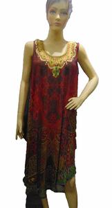 44 "GEORGETTE Ecológico Vintage Floral Vestido de gasa Escote sin tirantes Cintura natural Midi Longitud Impresión digital - Product Image 2