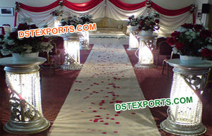 ใหม่แต่งงานคริสตัลเสาแต่งงานโลหะเสาคริสตัลแต่งงานทางเดินเสาตกแต่ง - Product Image 6