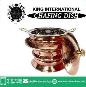 ถ้วยอุ่นอาหารทำจากทองแดงสำหรับร้านอาหารชุดจานอุ่นอาหารสีทองอุปกรณ์ห้องครัวเชิงพาณิชย์ราชา - Product Image 4