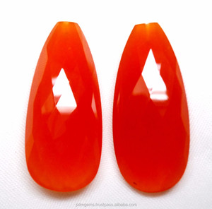 Carnelian rouge naturel - Forme mixte poire/ovale - Origine indienne (27243) - Certifié par un tiers - Cabochon lisse et pierres taillées - Product Image 4