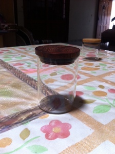 Borosilicate pour pot votif en verre transparent Pyrex avec couvercle en bois pour les occasions de Noël - Product Image 4