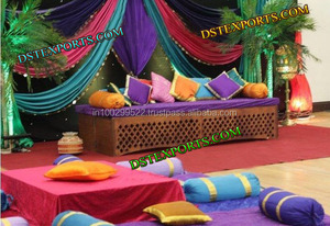 ชุดเวที Mehandi แต่งงานของชาวมุสลิม,การตกแต่งเวทีเวทีสวิงในงานแต่งงานตอนกลางคืน - Product Image 2