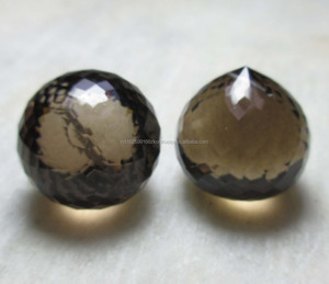 Cebolla semipreciosa natural de piedras preciosas de cuarzo ahumado con forma de taladro de primera calidad para la fabricación de joyas a precio mayorista - Product Image 1
