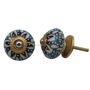 ลูกบิดเซรามิกหลากสี,แฮนด์เมดคุณภาพพรีเมี่ยมสำหรับลิ้นชักดอกไม้ตู้แต่งตัวดึงตู้ครัวมือจับประตูขายส่ง - Product Image 3