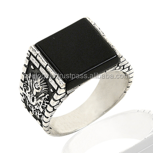 Anillo de Plata de Ley 925 de imperio otomano para hombre - Product Image 1