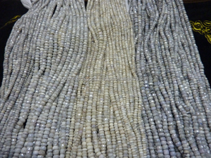 Rondelle en Silverite Naturelle Ronde Cristaux à Facettes Pierres de Guérison en Argent Blanc Perles de Pierres Précieuses Bon Marché - Product Image 3