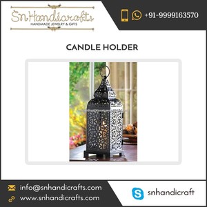 Black Moroccan Wedding Hanging Candle Lantern <b>Holder</b> 14" - Product Image 1