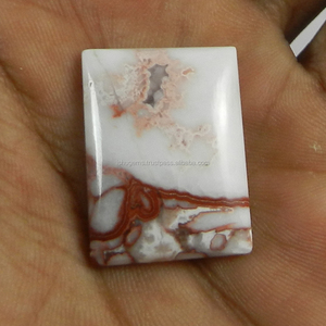 Ágata de encaje Natural, cabuchón rectangular de 27x22mm, Gema para joyería, IG0657 - Product Image 2