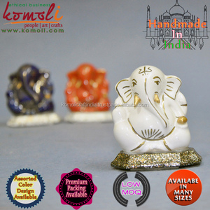 เครื่องประดับรถเซรามิกสีขาวนมของขวัญพระพิฆเนศ - Product Image 2